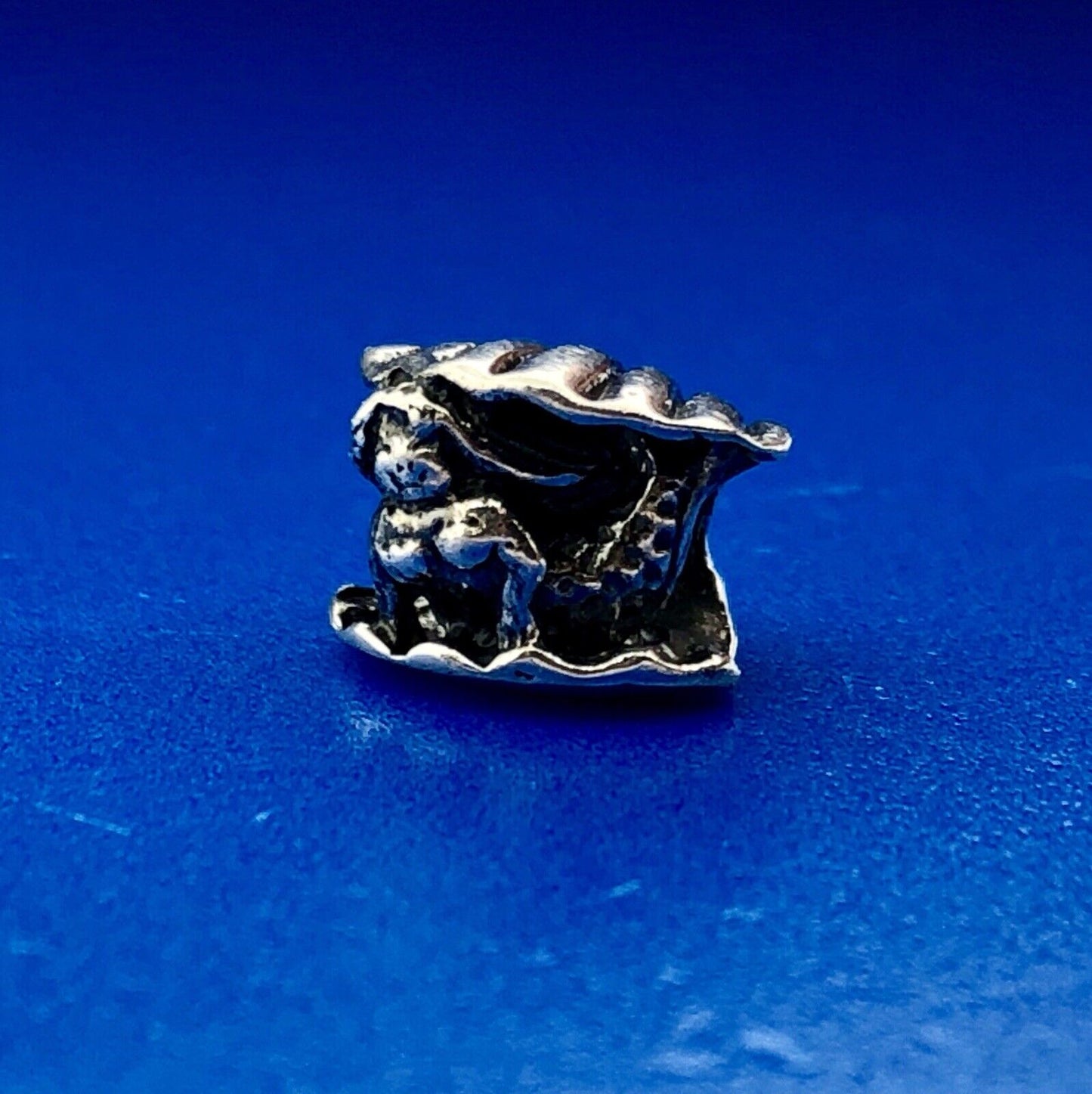 Charming 925 Sterling Silver Mermaid In Shell Cabo Souvenir Slide Bracelet Charm