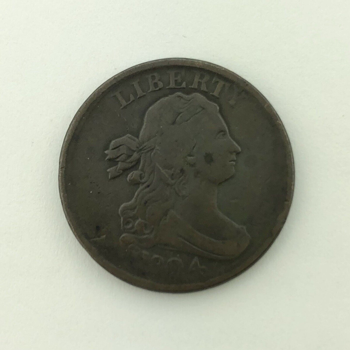 1804 P Draped Bust Copper Half Cent Early US Copper Better Key Philadelphia Coin