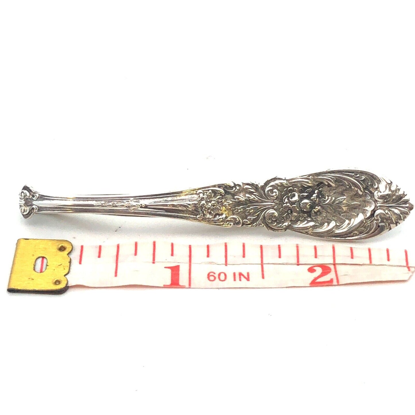 Vintage International Sterling 925 Sterling Silver Floral Spoon Handle Pendant