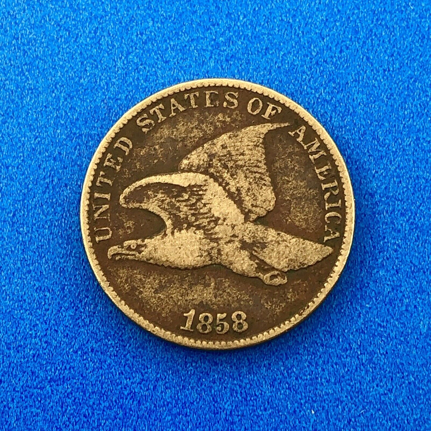 1858 P Flying Eagle Copper Nickel One Cent Penny 3 Year Type Philadelphia Coin