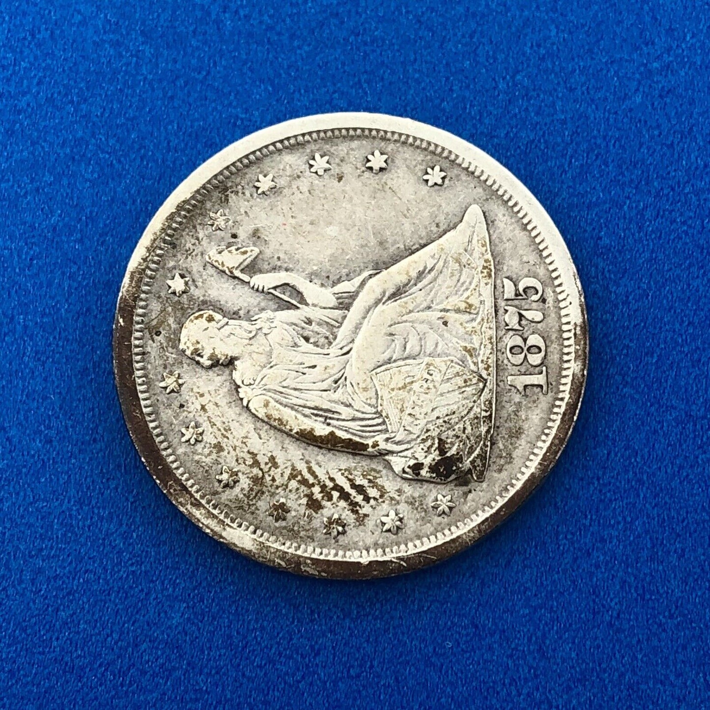 1875 S Silver Seated Liberty Twenty Cent Piece Better Key San Francisco Coin