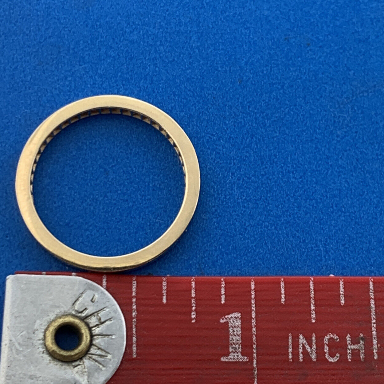 14K Yellow Gold Channel Set Diamond Wedding Anniversary Band Ring