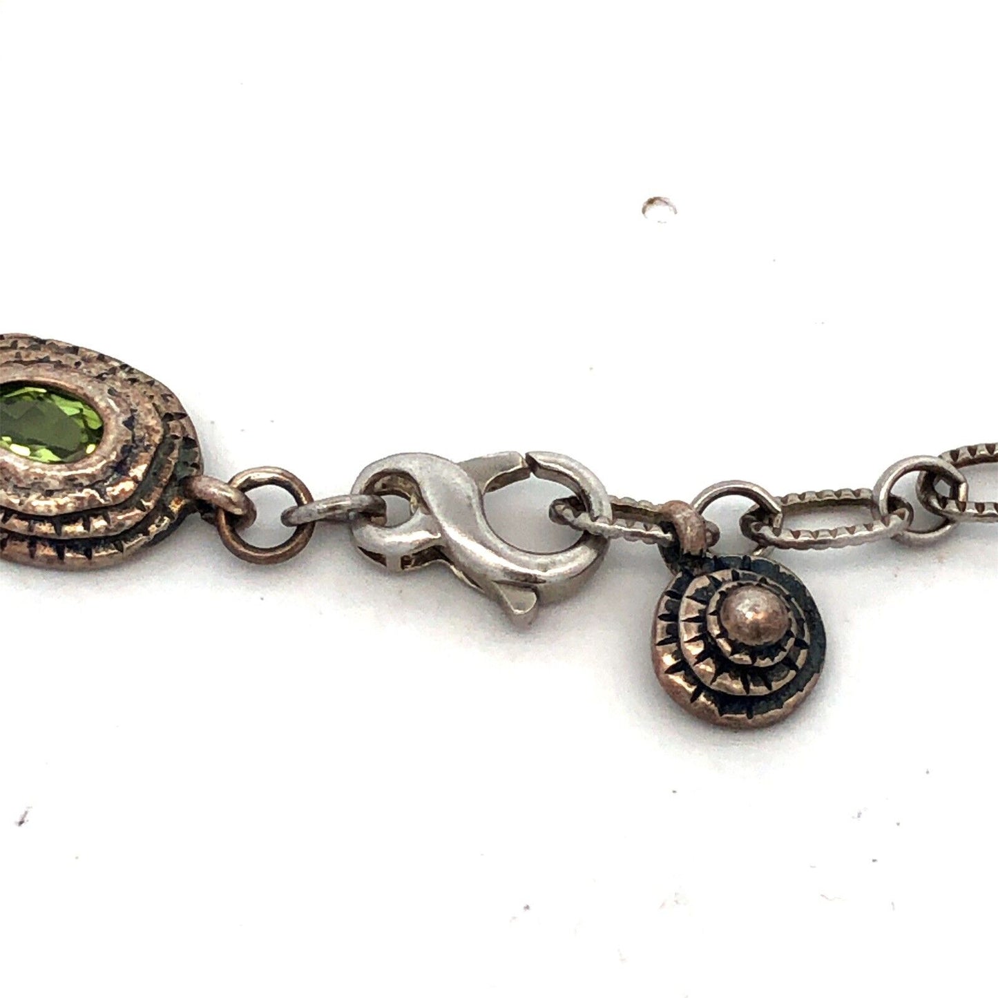 Vintage 925 Sterling Silver Oval multi gemstone Station Tennis Bracelet