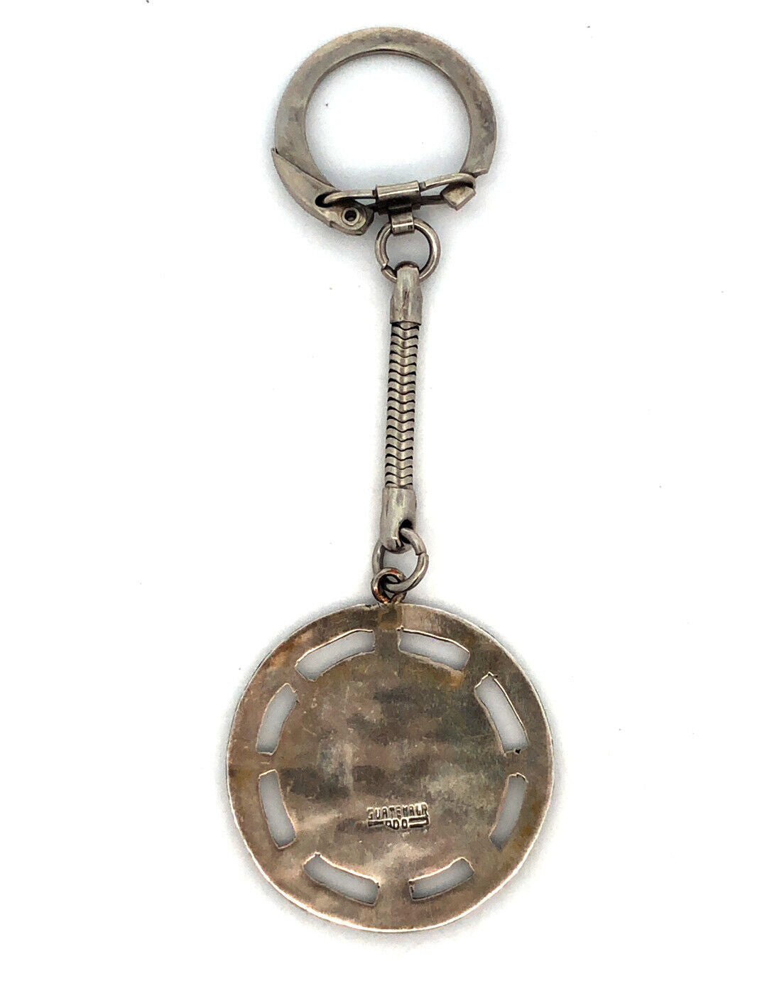 Vintage 1910 800 Fine Silver Guatemala Cut Out Coin Libertad de Setienbre Medal