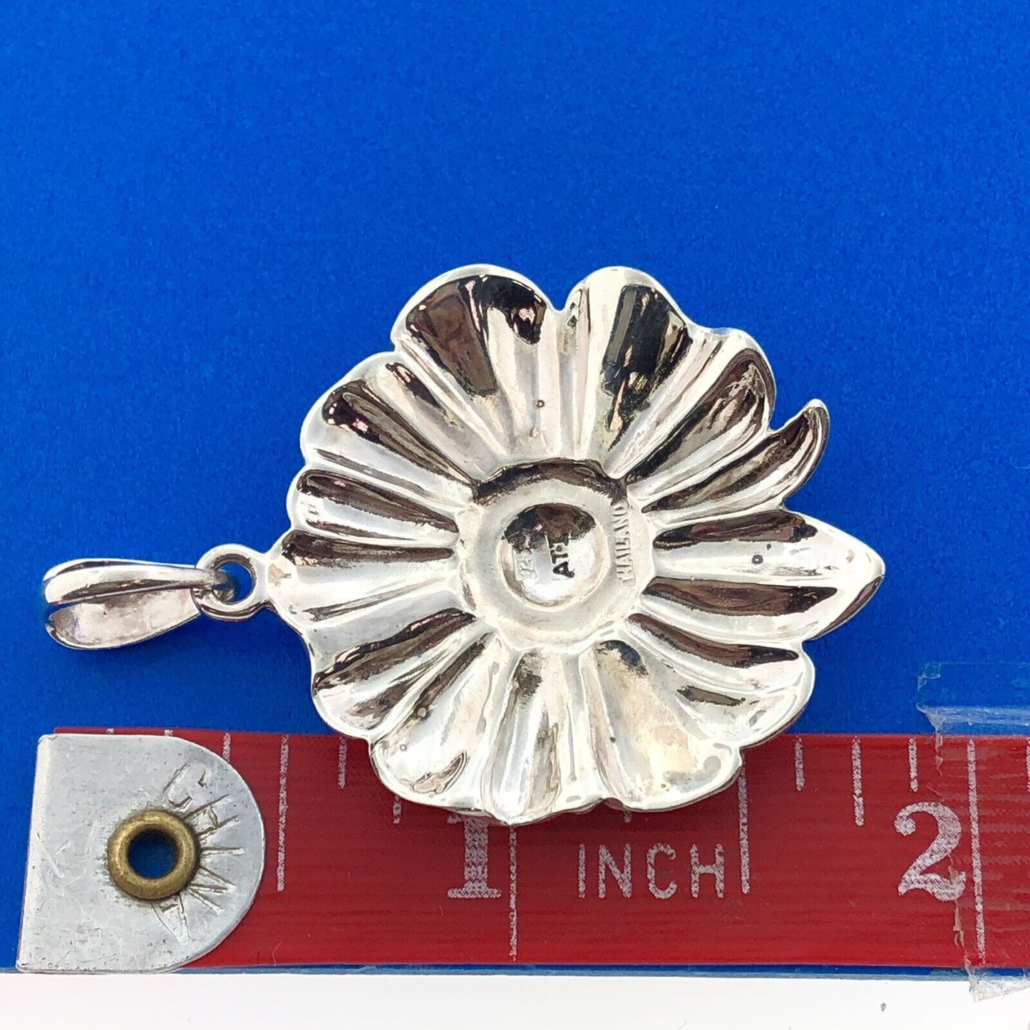 Designer ATI Stunning Sterling Silver 925 Floral Petal Flower Dangle Pendant