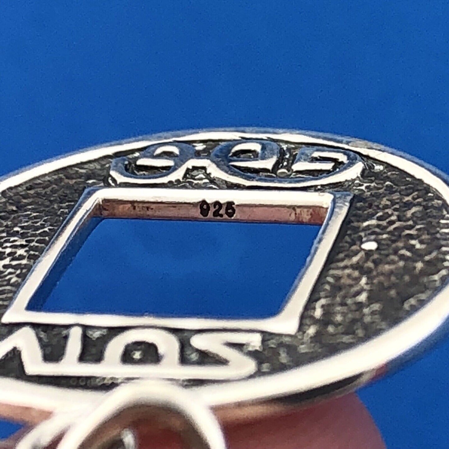 Designer Sterling Silver 925 Chinese Character Disc Panel Link Toggle Bracelet