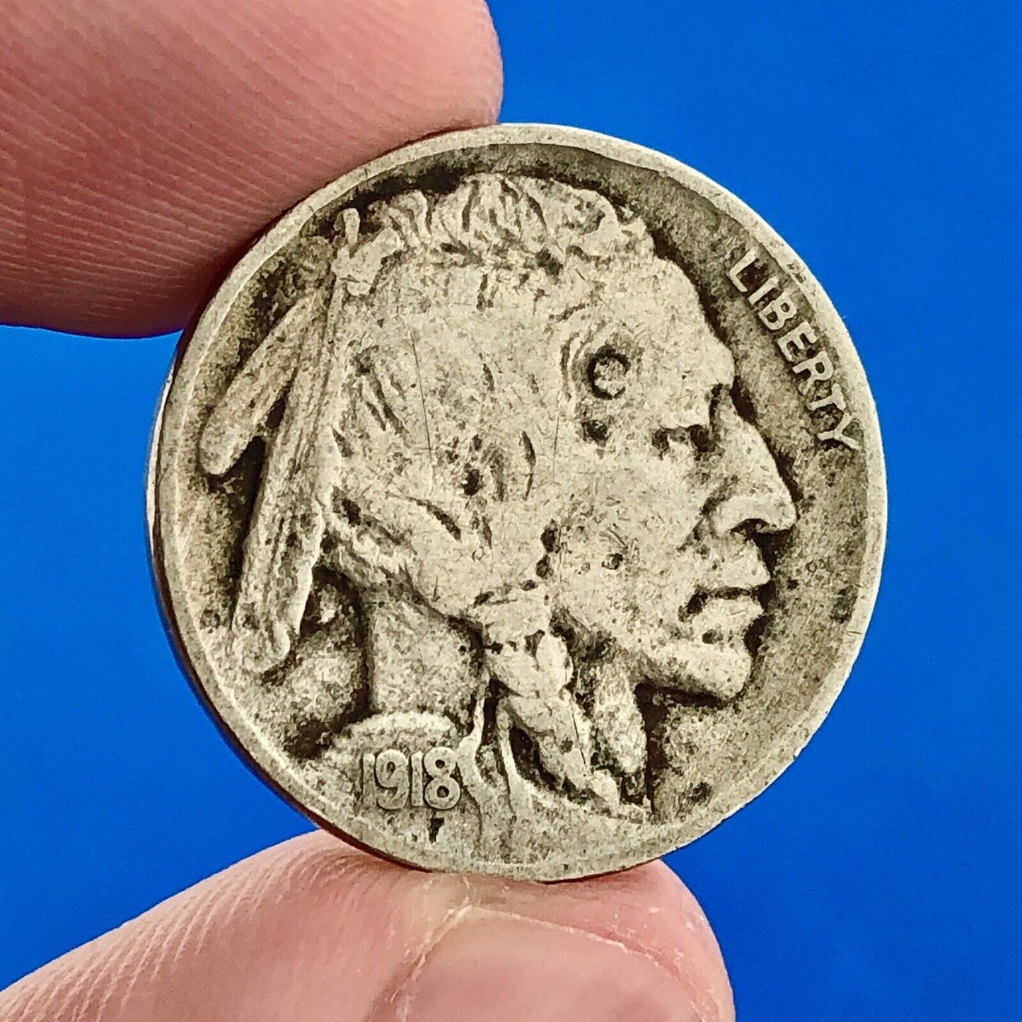 1918 P Indian Head Buffalo Nickel Better Key Scarce Philadelphia Mint Coin
