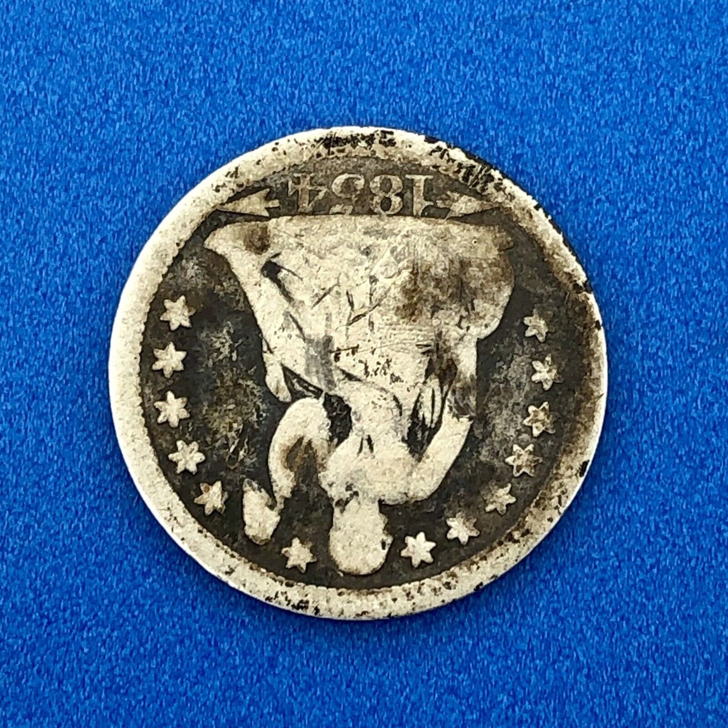 1854 P Seated Liberty Dime Variety 3 Arrows Better Key Philadelphia Type Coin