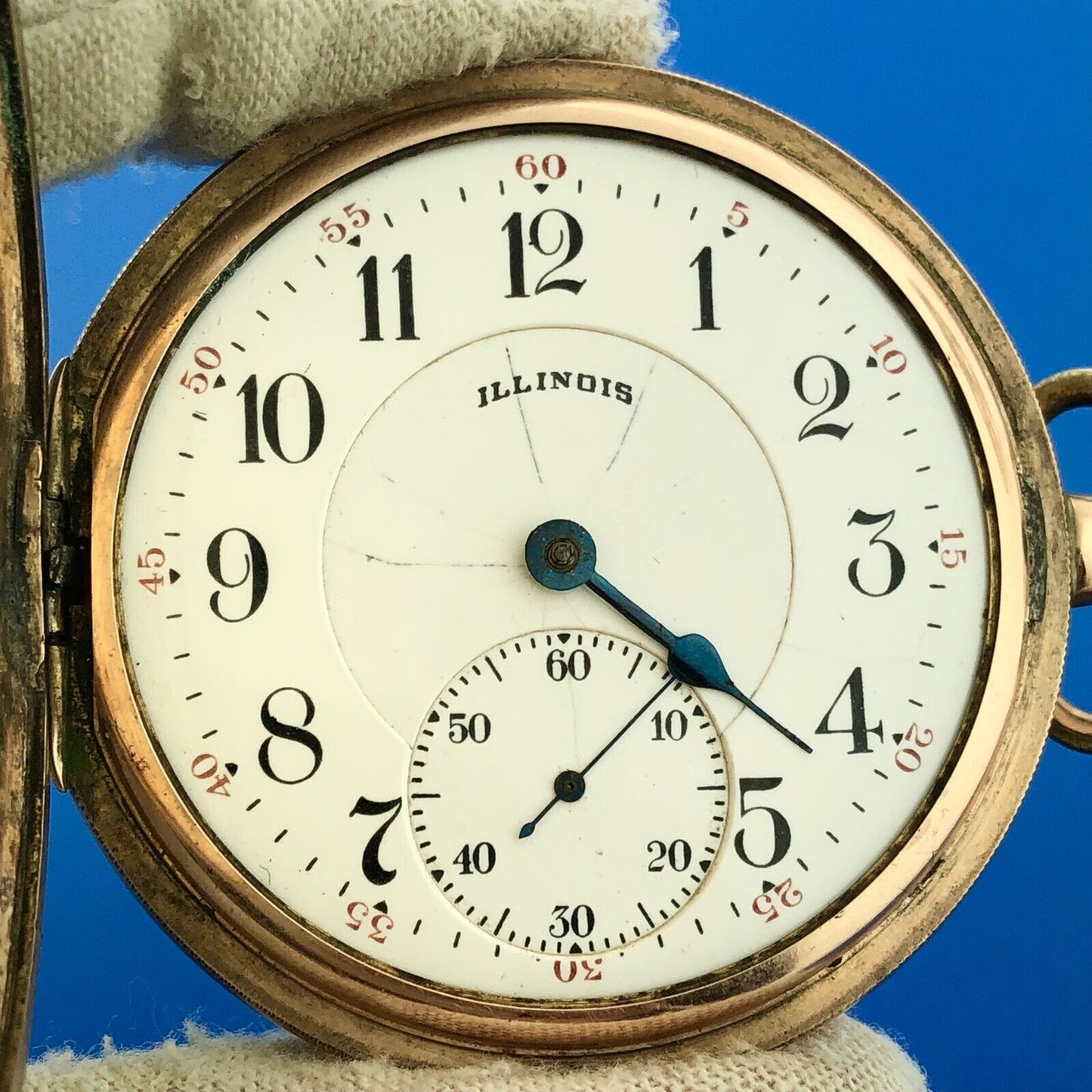 1921 Illinois Gold Filled Full Hunter Grade 305 17j Model 7 Pocket Watch Works