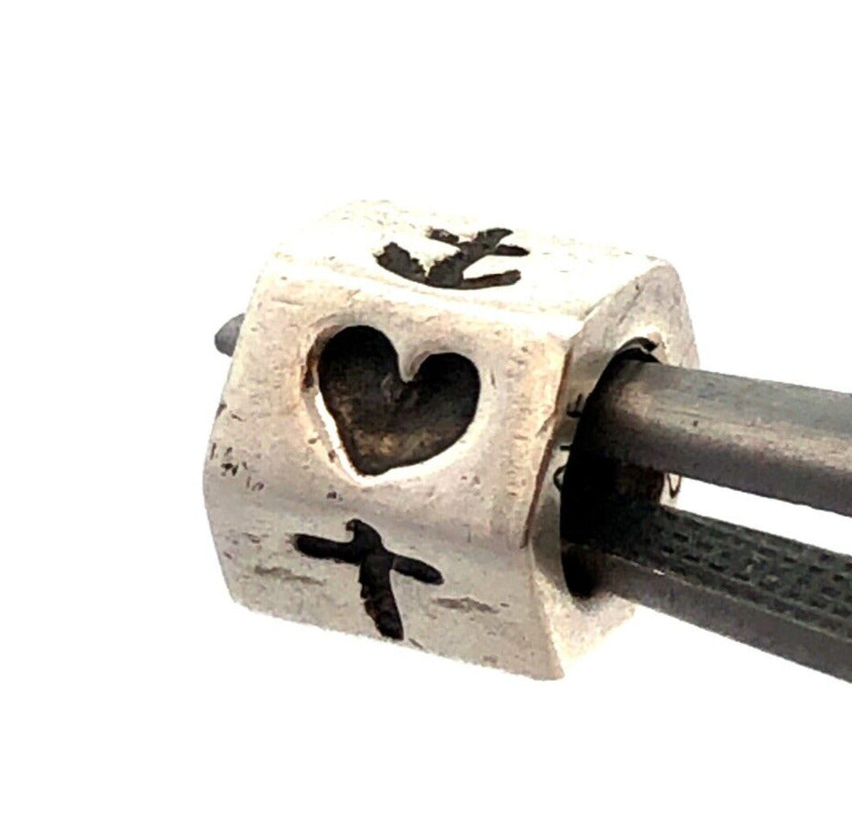 PANDORA 925 Sterling 790119 Silver Faith Love Hope Cross Heart Anchor Bead Charm