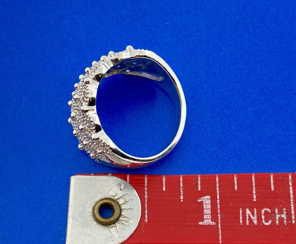 Silpada Retired Sterling Silver 925 Cubic Zirconia CZ Tapered Band Ring