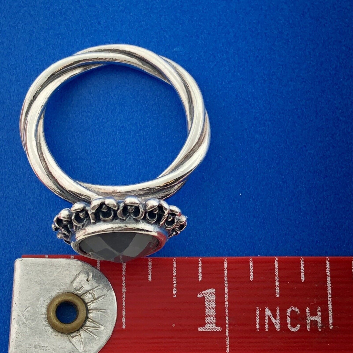 Authentic Pandora Sterling Silver Green Amethyst Inspired Blooms Ring 190620GAM