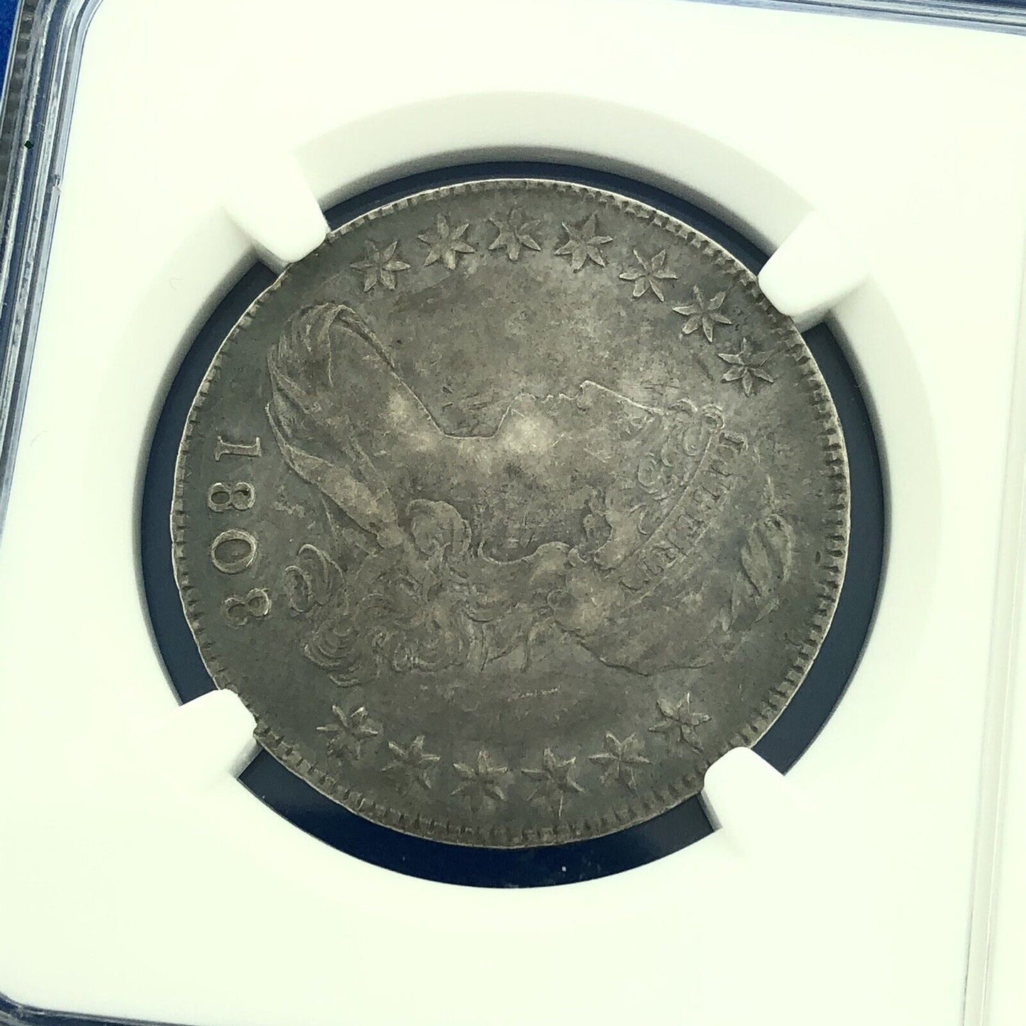 1808/7 Capped Bust Silver Half Dollar 50c Lettered Edge NGC VF30 O-101 Coin
