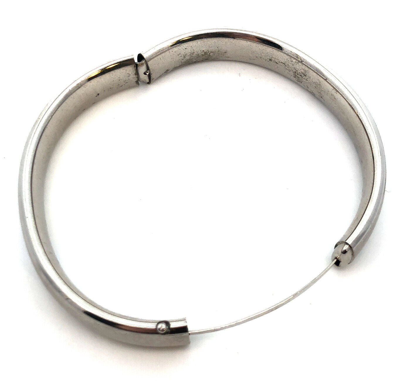 Antique Henry F Barrows Sterling Silver Florentine Slide Hinge Bangle Bracelet
