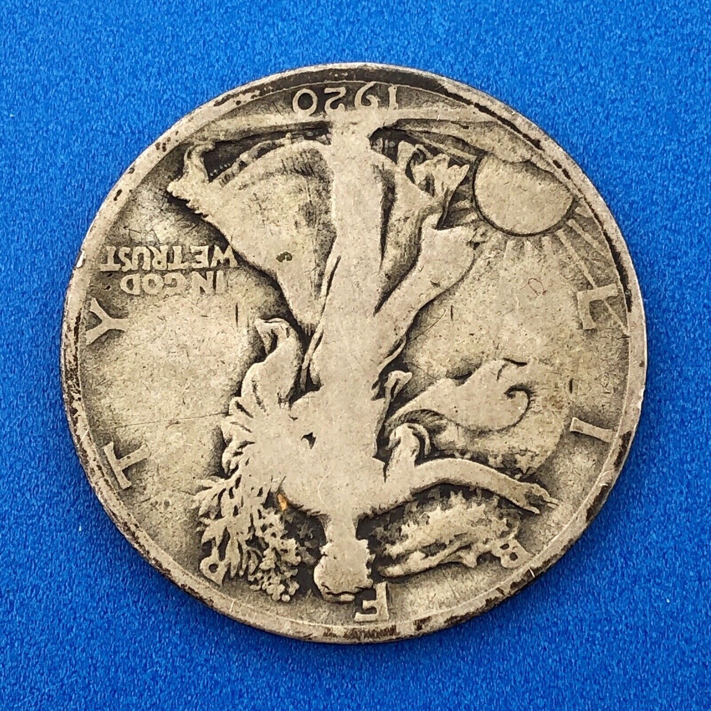 1920 D Walking Liberty Silver Half Dollar 50c Better Key Scarce Denver Mint Coin