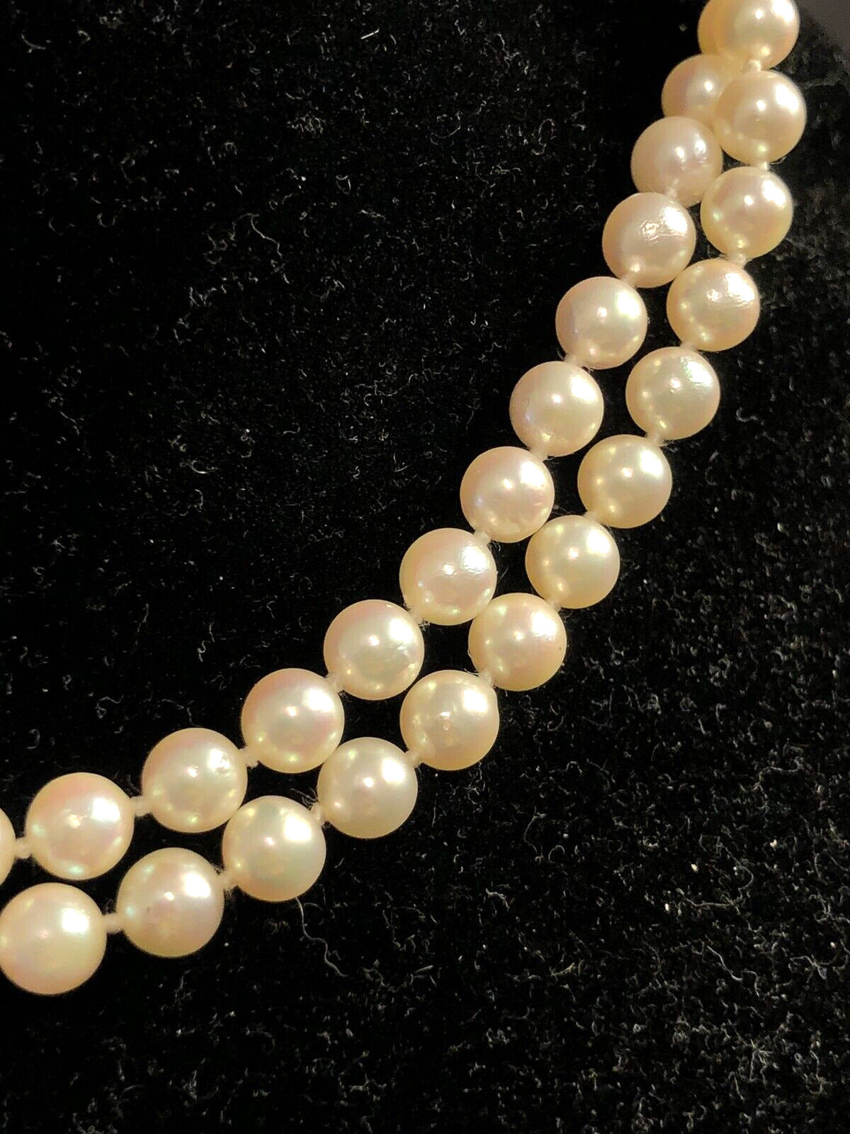 Estate 14KT Yellow Gold White Pearl June Anniversary Wedding Necklace
