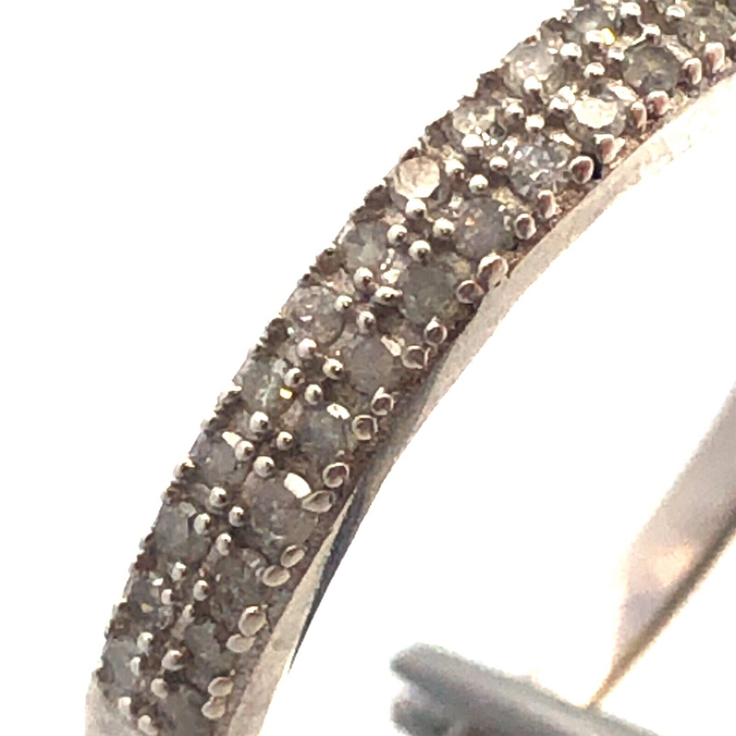Designer DJoy 925 Sterling Silver Round Diamond Pave Anniversary Band Ring