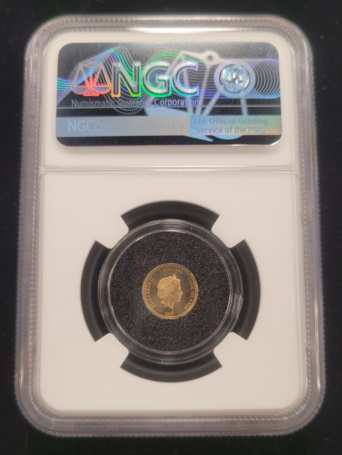 2021 $5 Cook Islands NGC PF70 Proof Ultra Cameo 1/2g .999 Gold Texas Longhorn