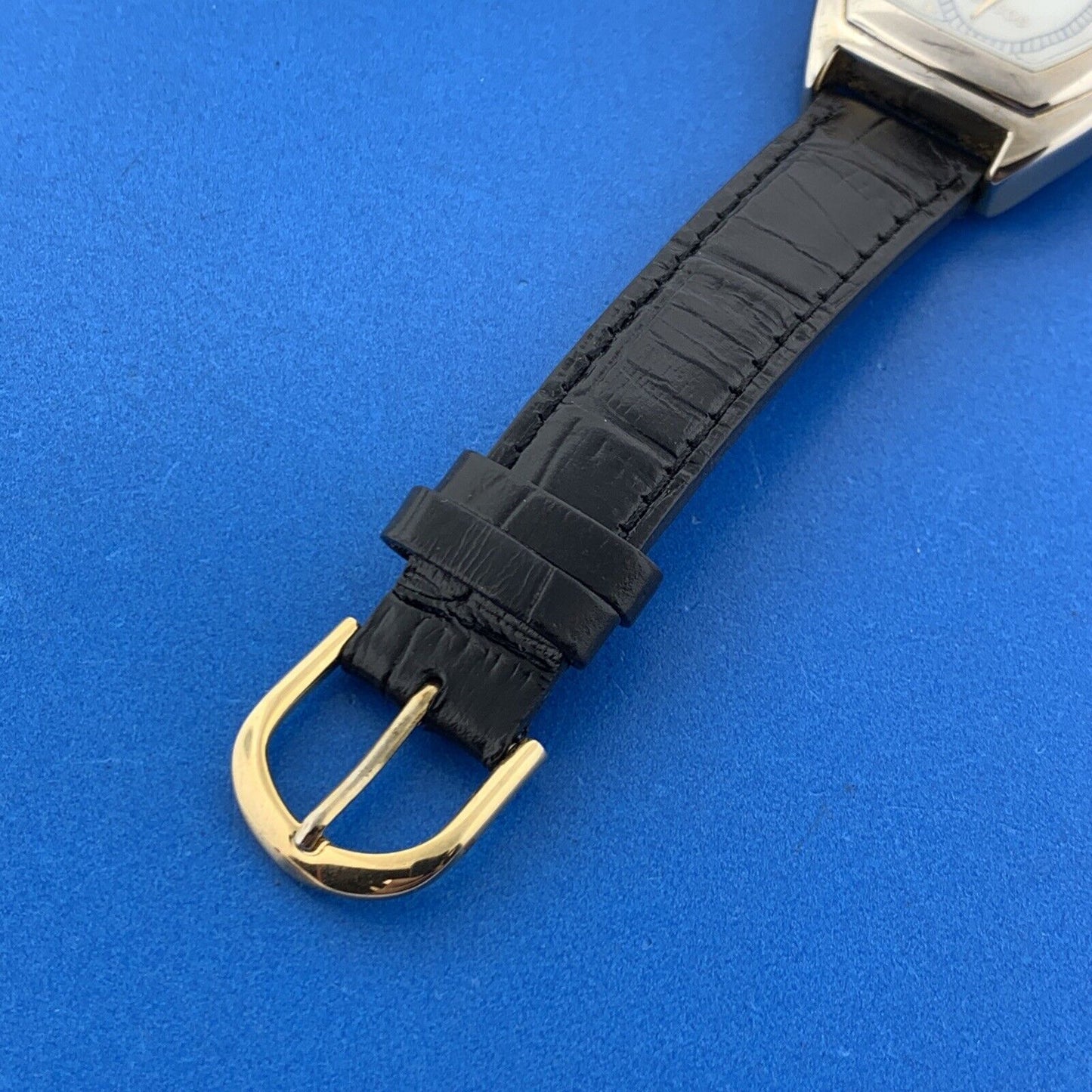 Gossip Ladies Quartz Tank Lot of 3 Leather Band Tank Watches