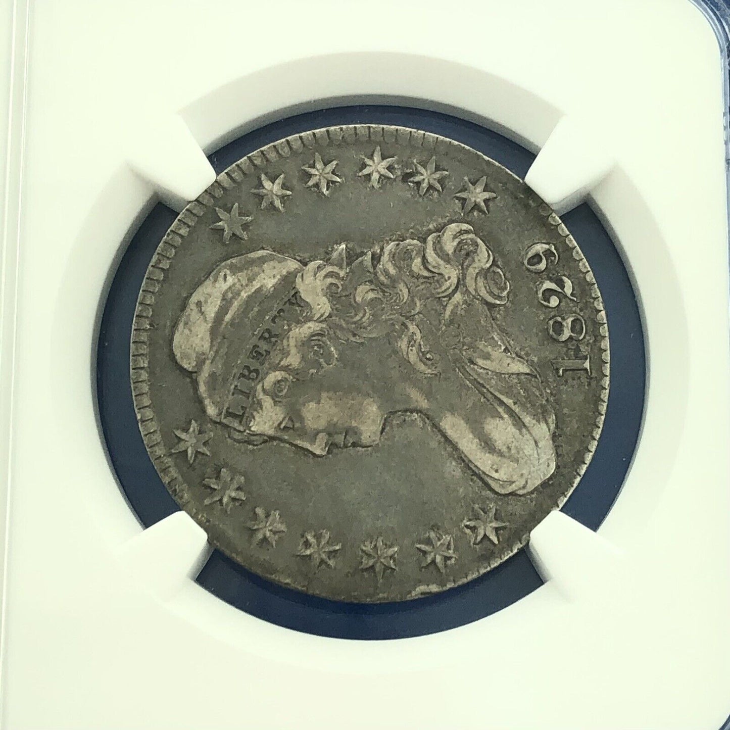 1829/1827 Capped Bust Silver Half Dollar 50c Overdate NGC VF35 O-101a Coin