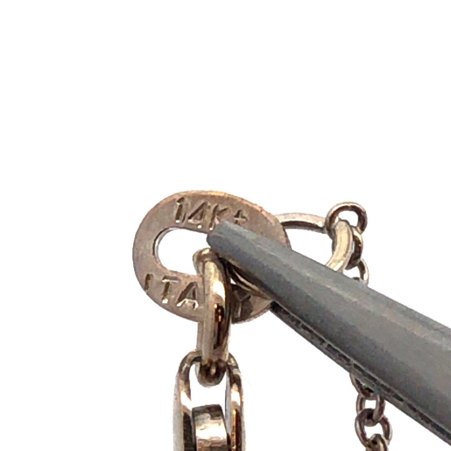 Designer H 14K White Gold Round Diamond Heart Anniversary Pendant Chain Necklace