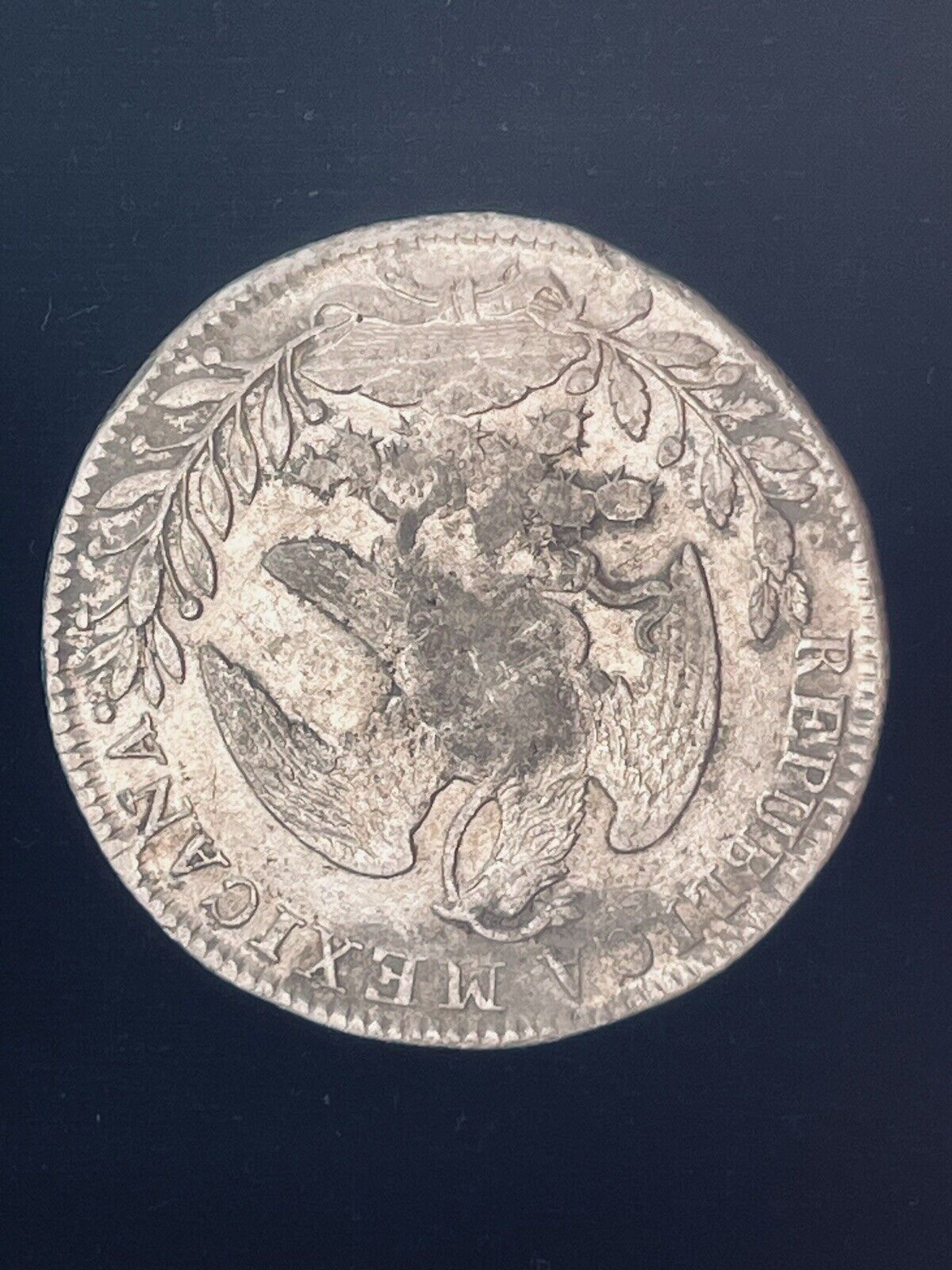1830 Zs Zacatecas Mexico 8 Reales .903 Silver O.V. Cap and Rays Libertad Coin