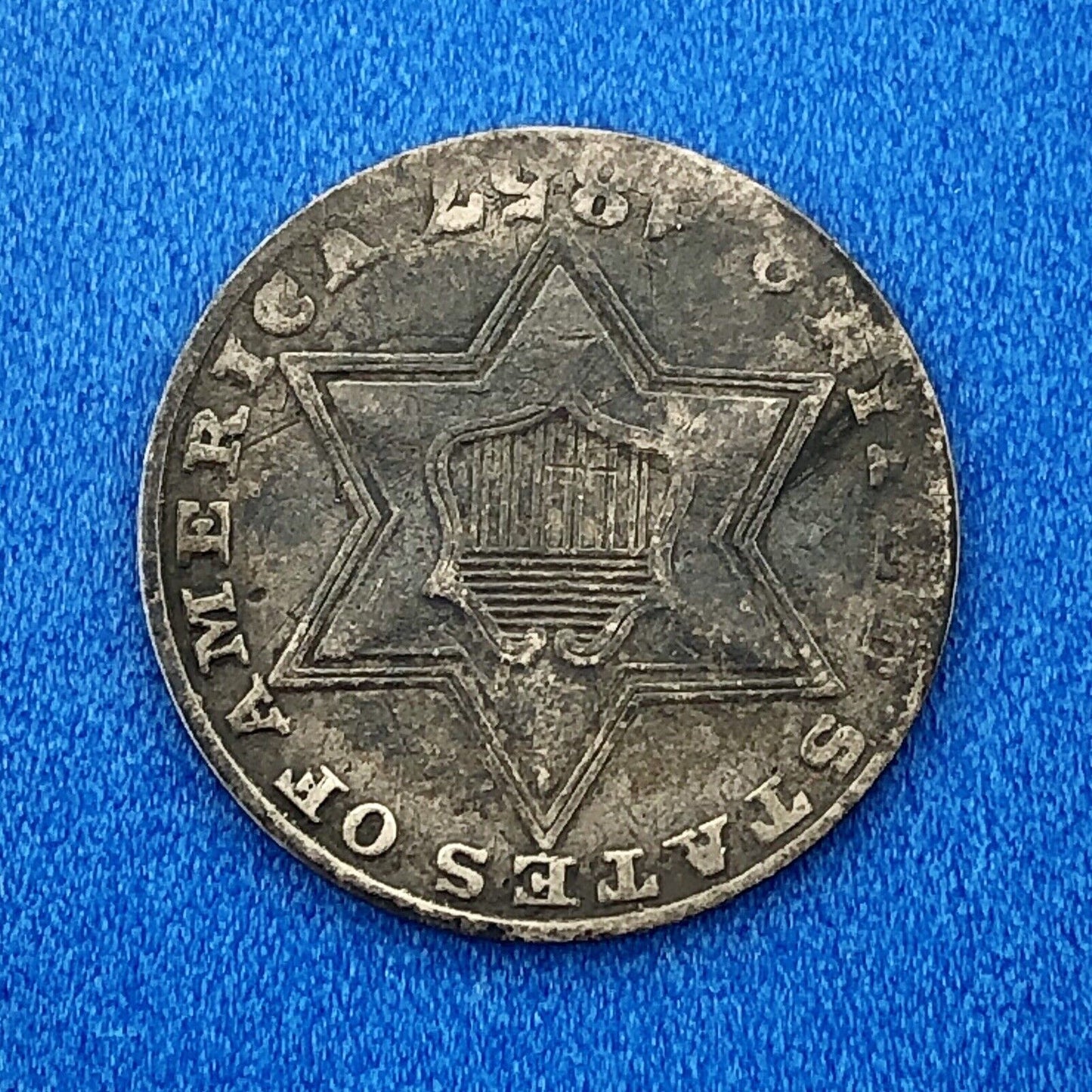 1857 P 3 Cent Silver Three Cent Piece Trime Better Key Philadelphia Mint Coin