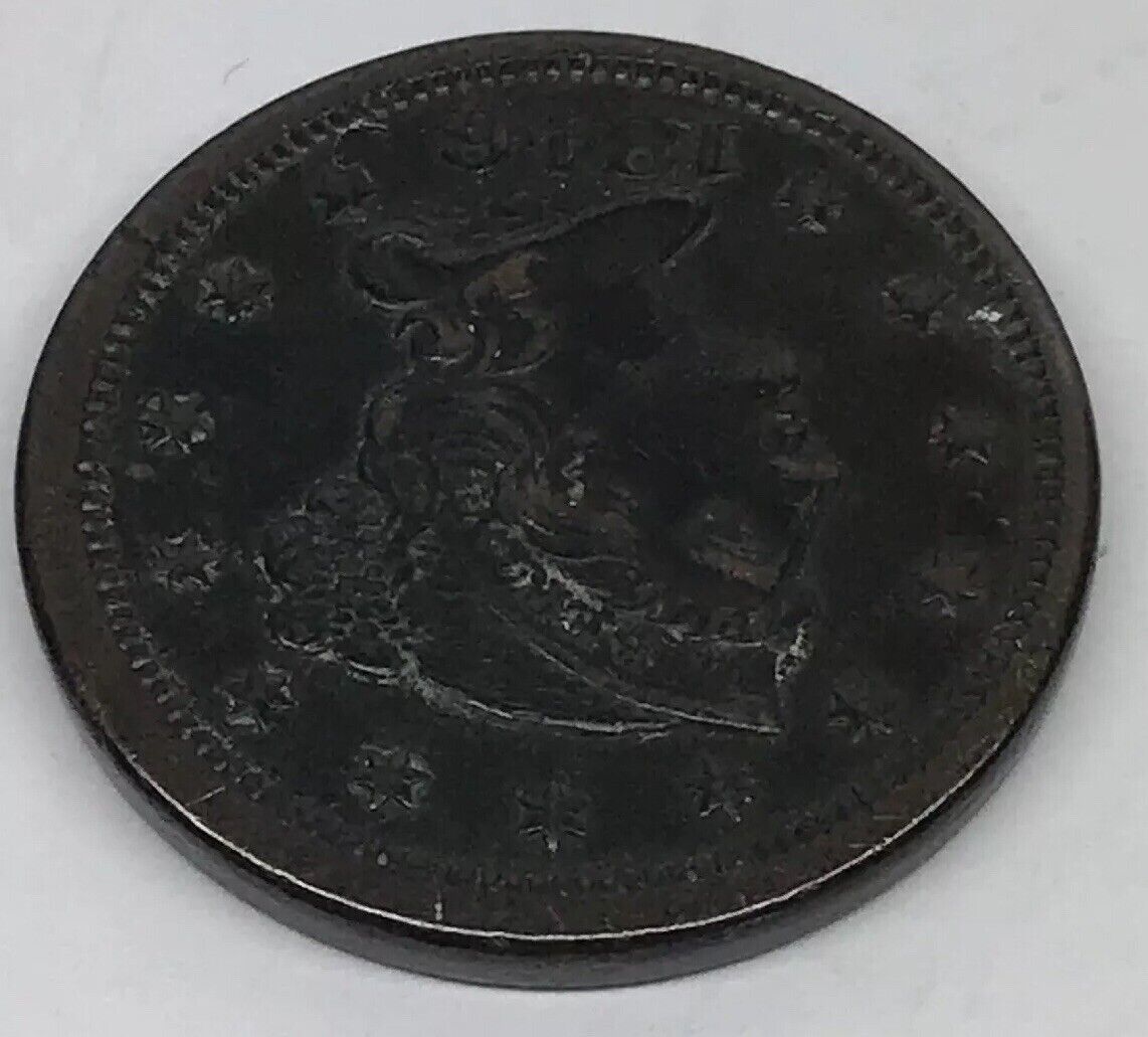 1846 Braided Hair Large Cent Small Date Early American Copper Coinage Brown