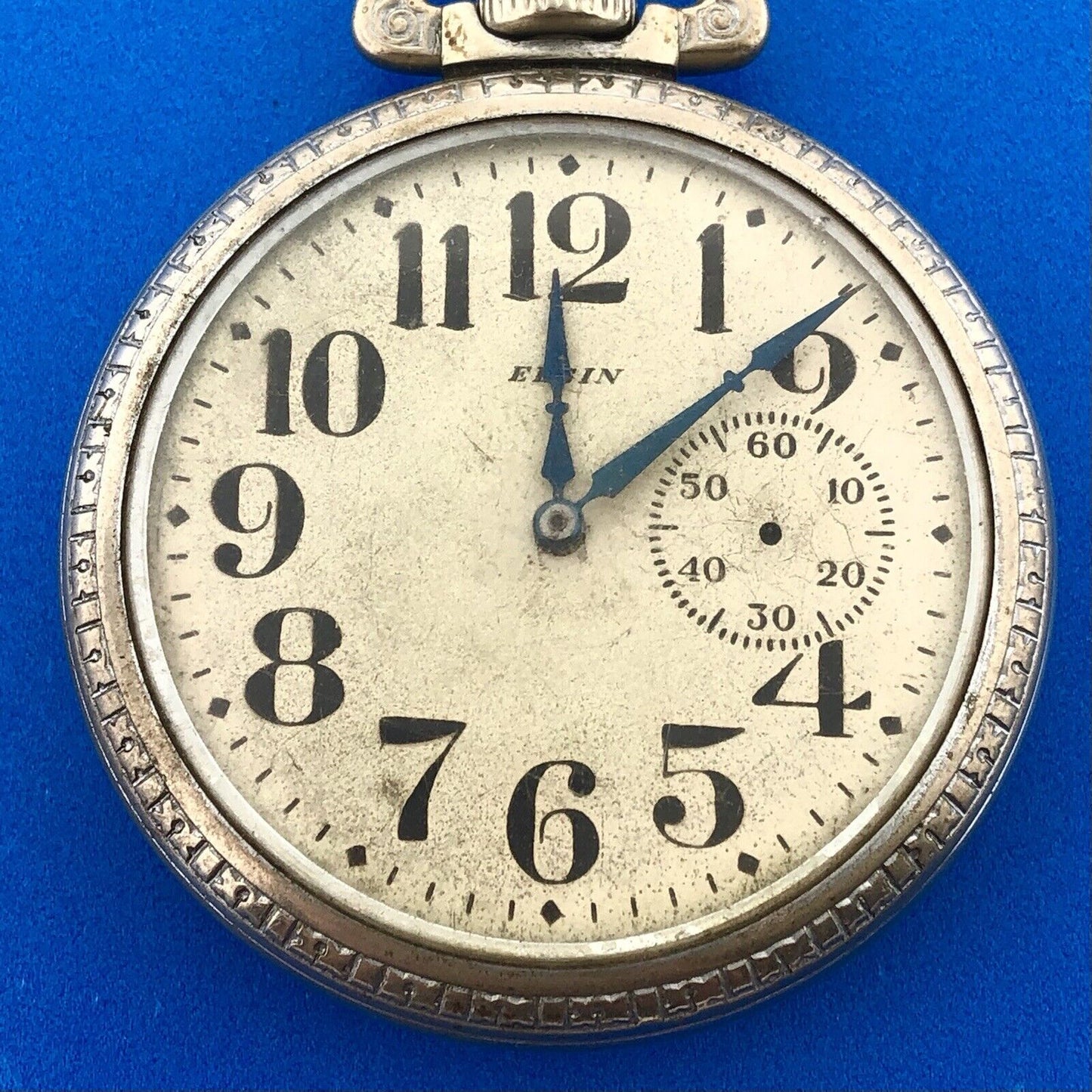 1919 Elgin Base Metal Open Face Grade 312 15j Model 6 Pocket Watch Not Running