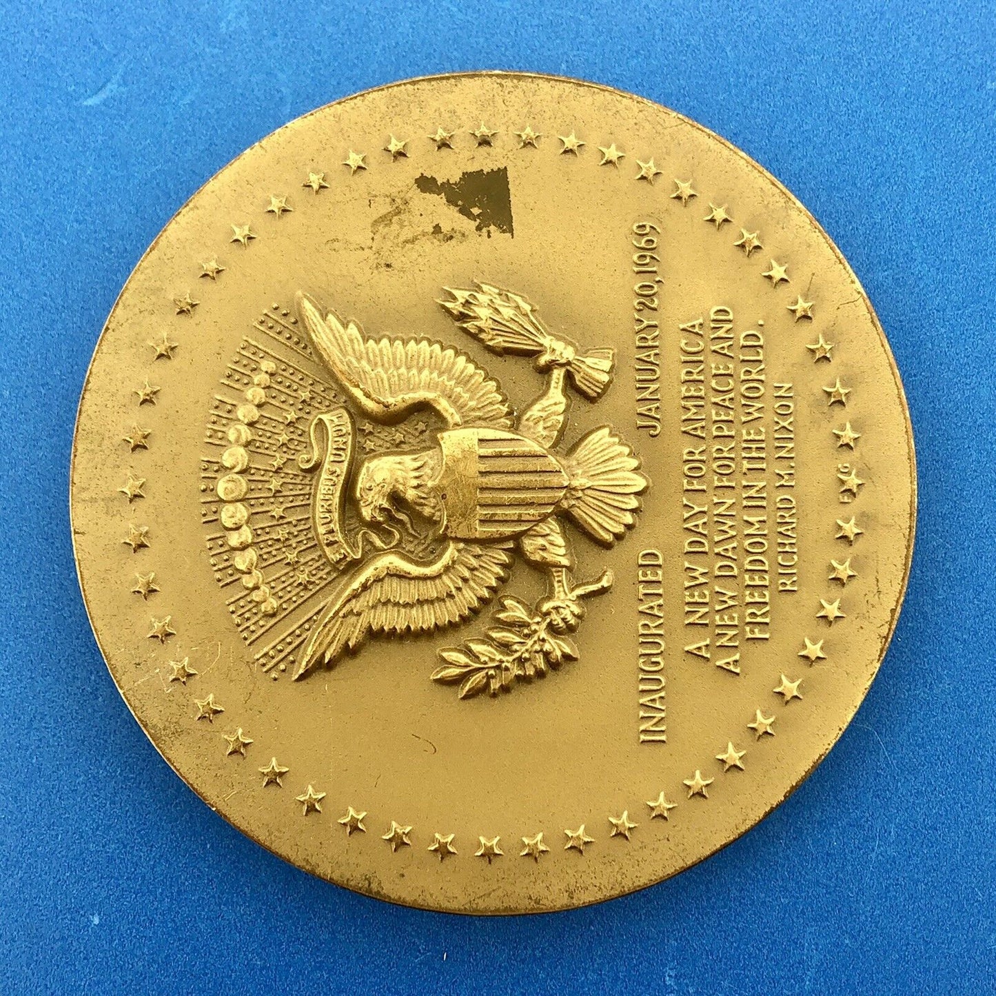 1969 United States Mint Richard Nixon Presidential Inauguration Bronze Medal