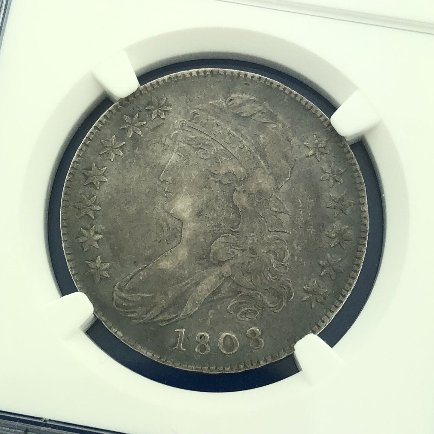 1808/7 Capped Bust Silver Half Dollar 50c Lettered Edge NGC VF30 O-101 Coin
