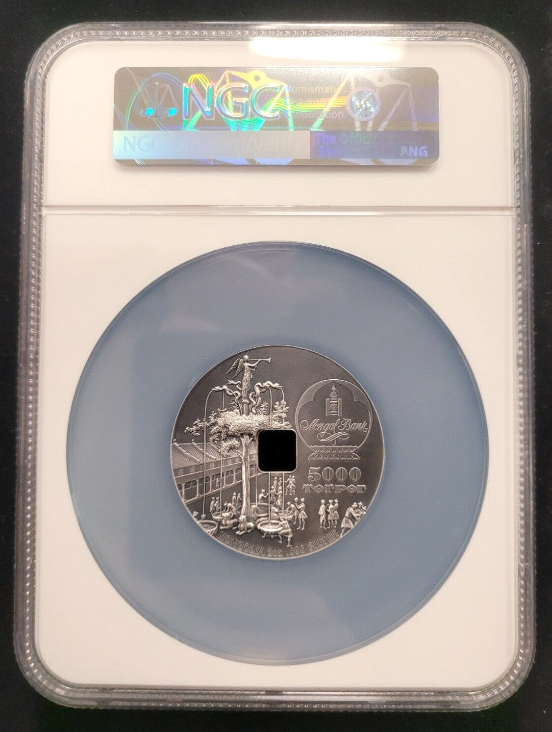 2020 5000MNT Mongolia NGC MS70 Antiqued City of Karakorum 2oz .999 Silver Coin