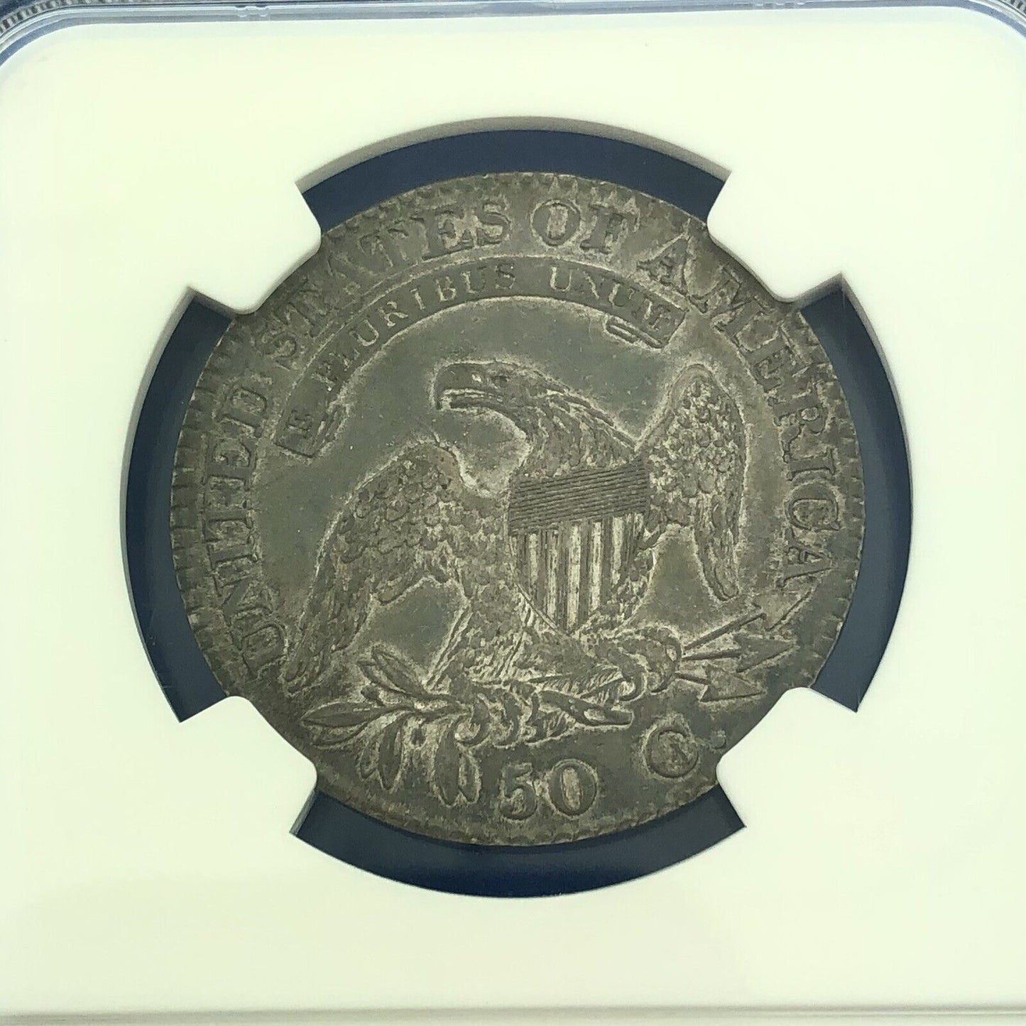 1824 Capped Bust Silver Half Dollar 50c Lettered Edge NGC XF45 Early US Coin