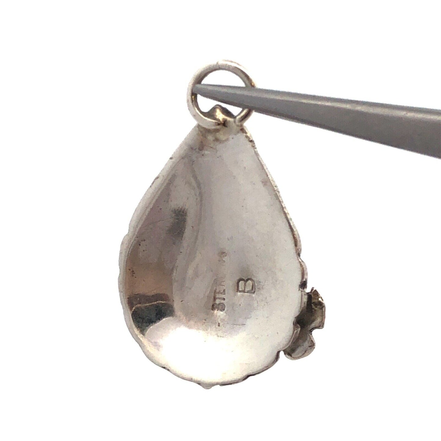 Native American Sterling Silver Mother of Pearl Floral Earring Enhancer Jackets