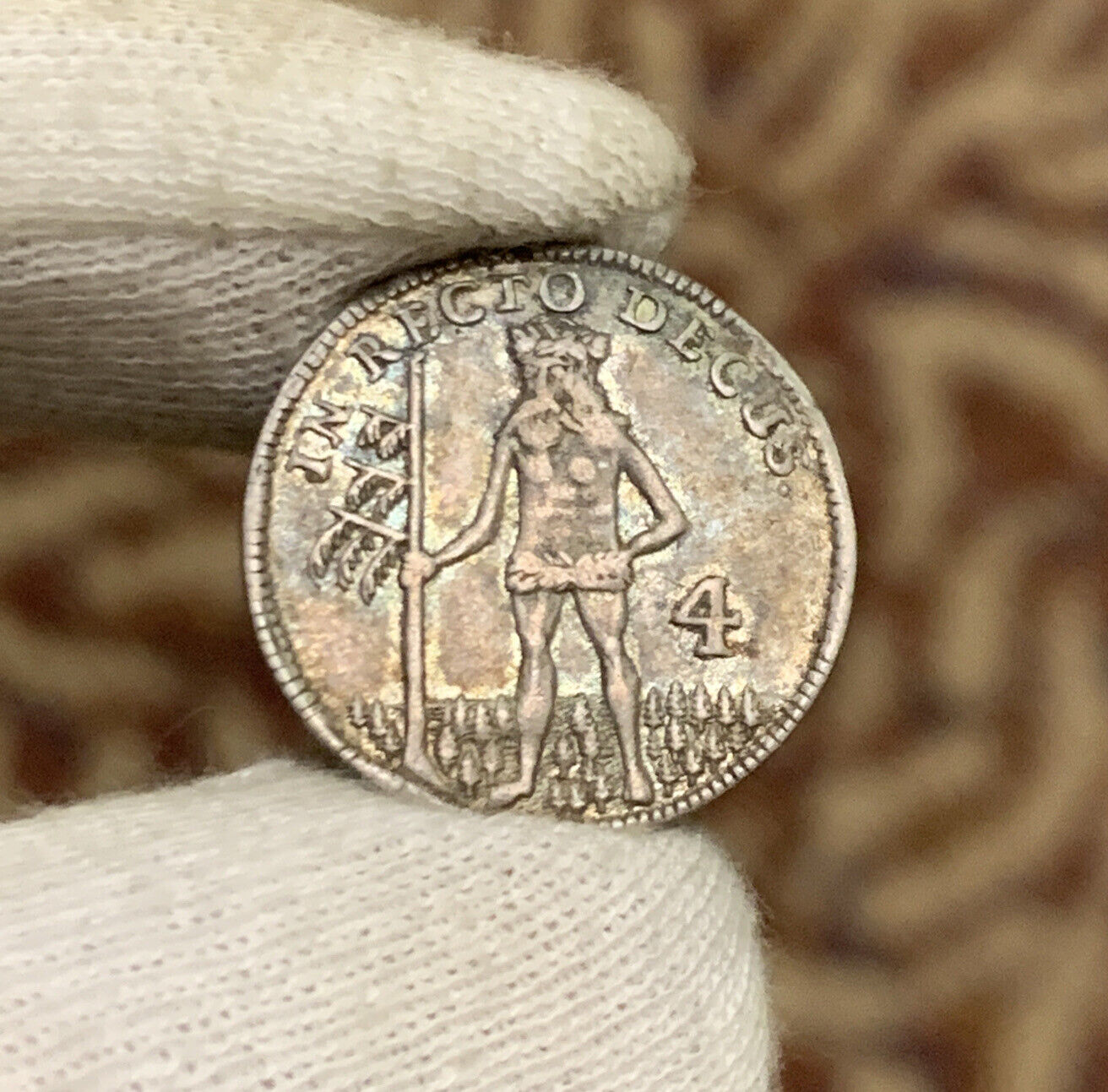 1701 German States Brunswick Luneburg Silver 4 Mariengroschen Georg Ludwig Coin