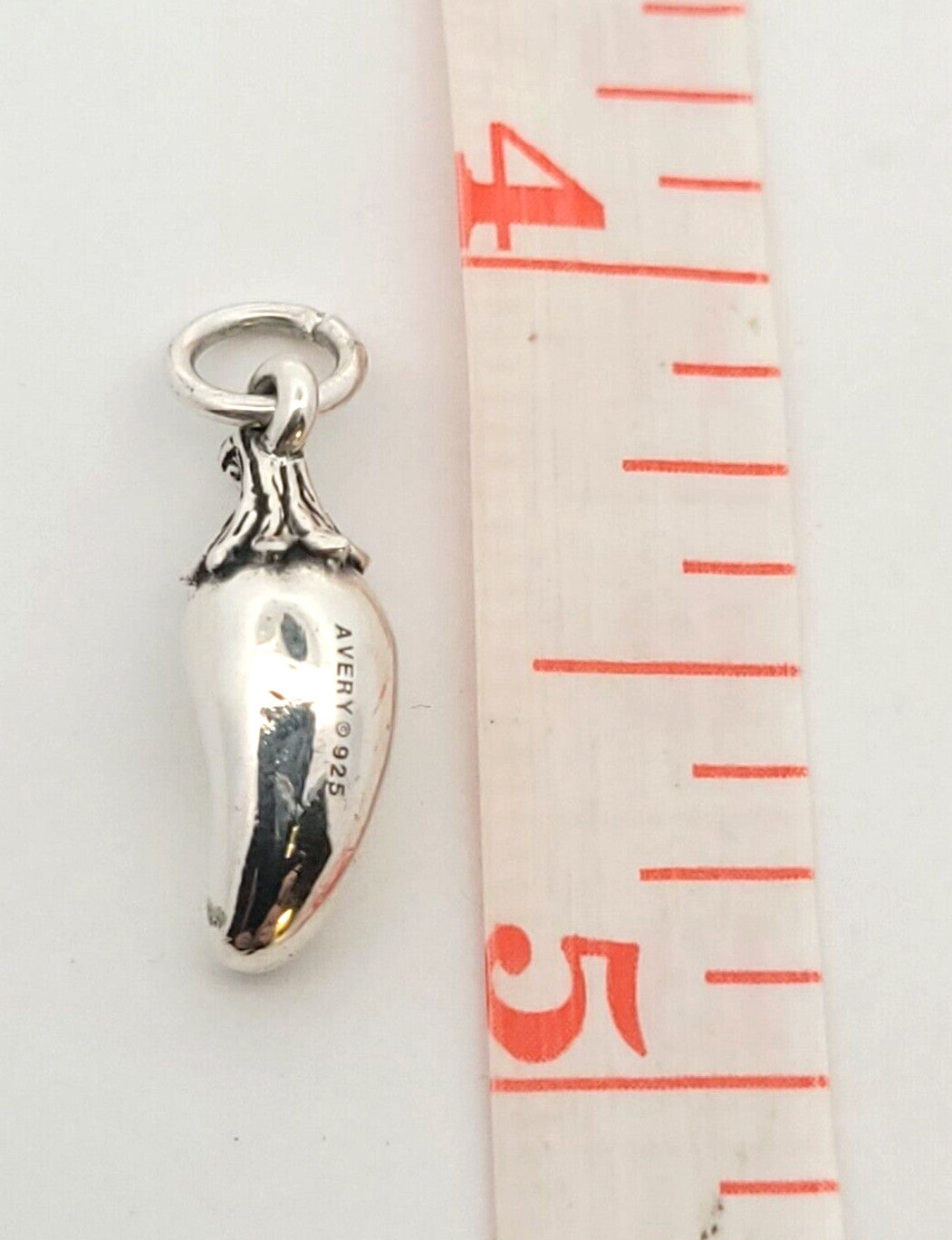 Designer James Avery .925 Sterling Silver Chili Pepper Cooking Bracelet Charm