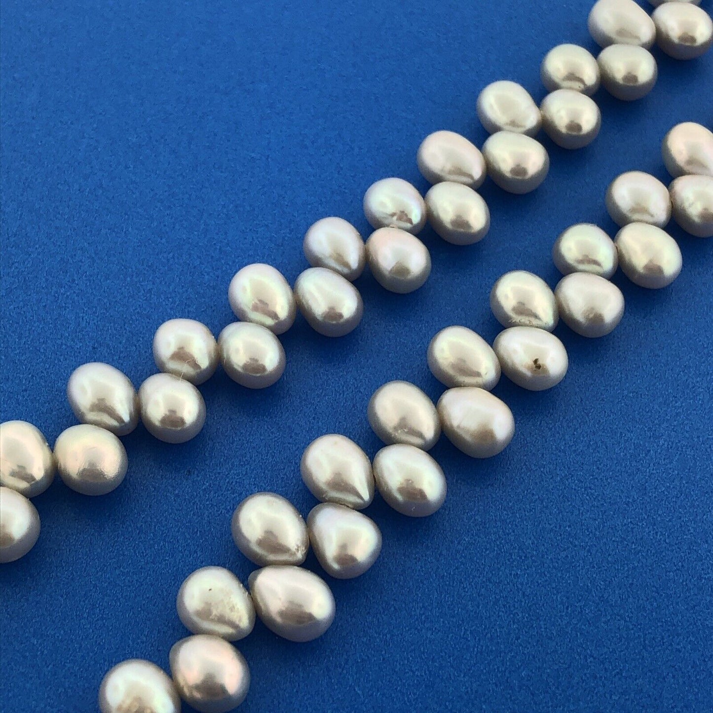 Designer Liz Henry 925 Sterling Silver Pearl Crystal Choker Necklace