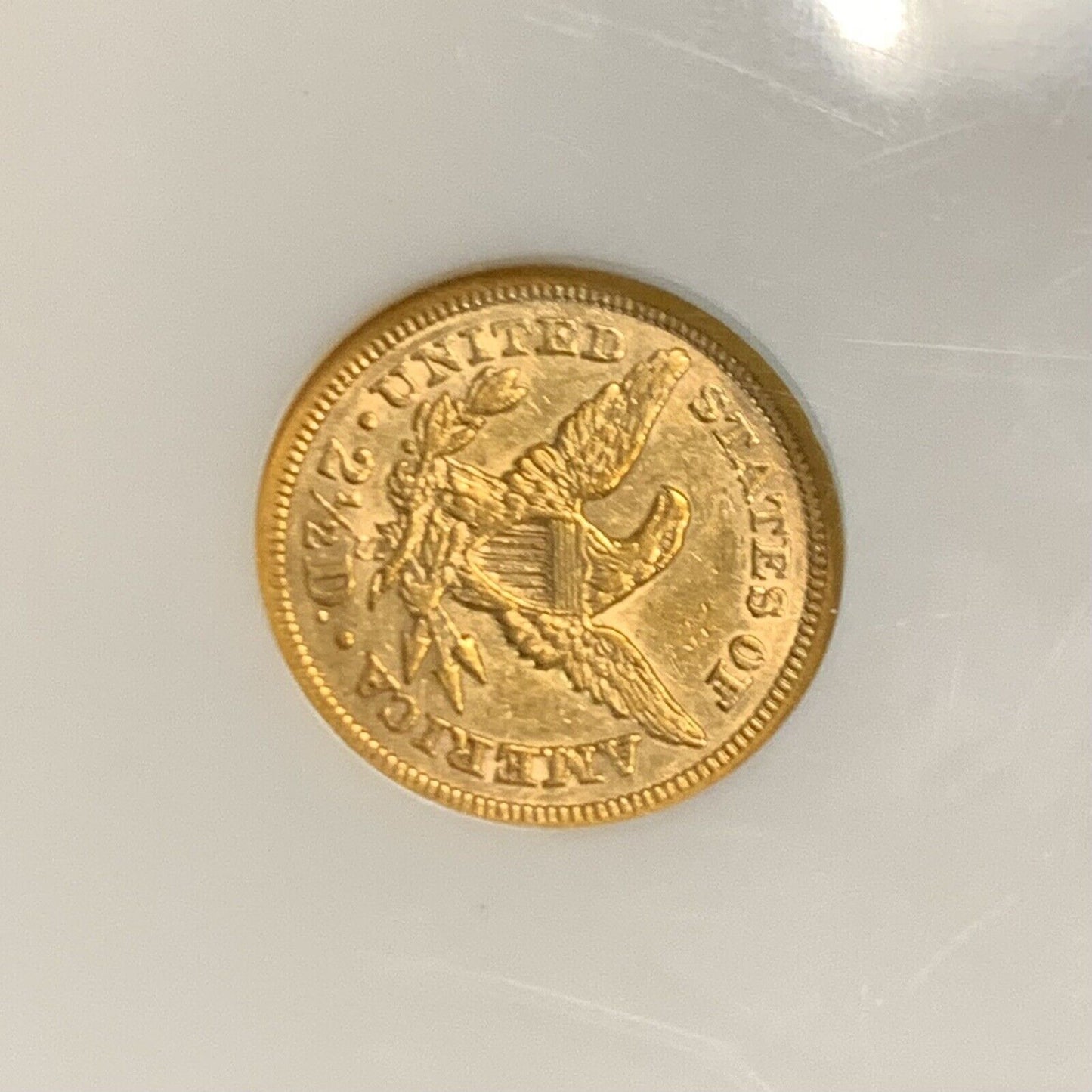 1862 S San Francisco $2.50 Coronet Head 90% Gold Quarter Eagle NGC AU53 Coin