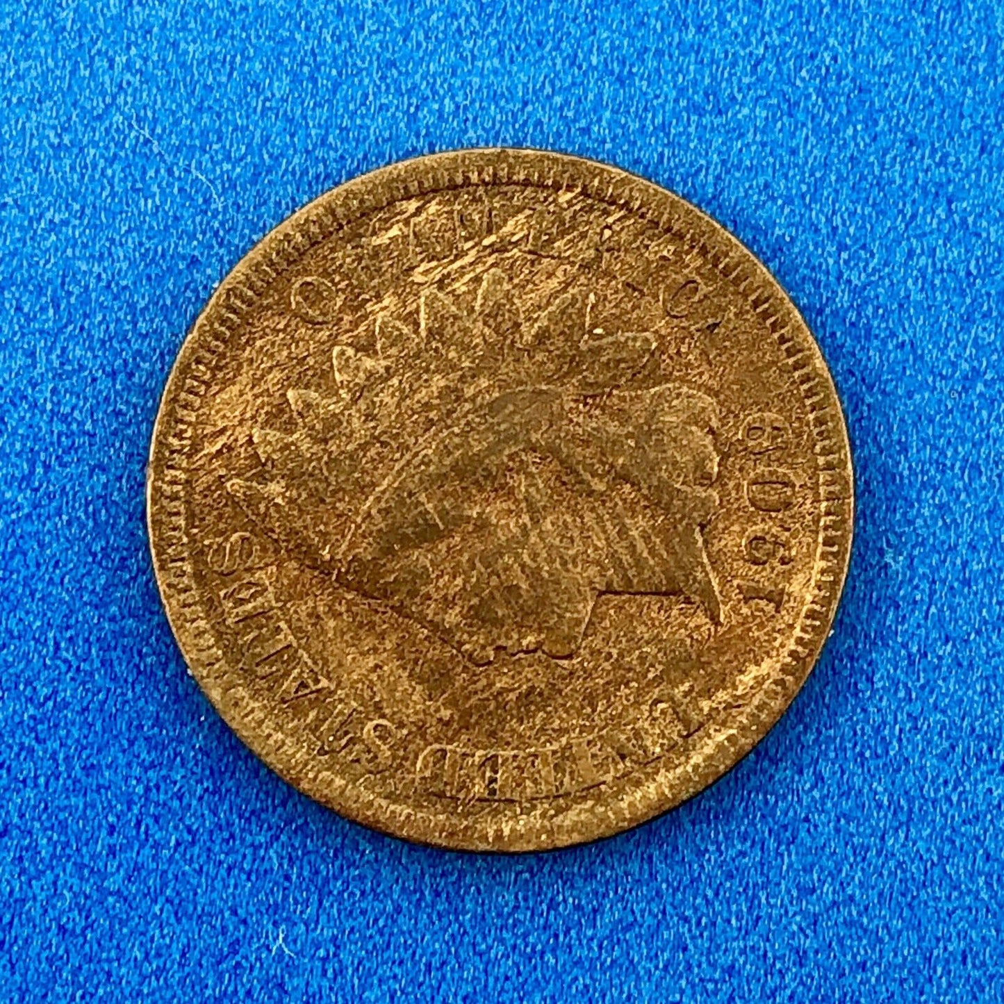 1909 S Indian Head One Cent Penny Type 3 Bronze Better Key San Francisco Coin