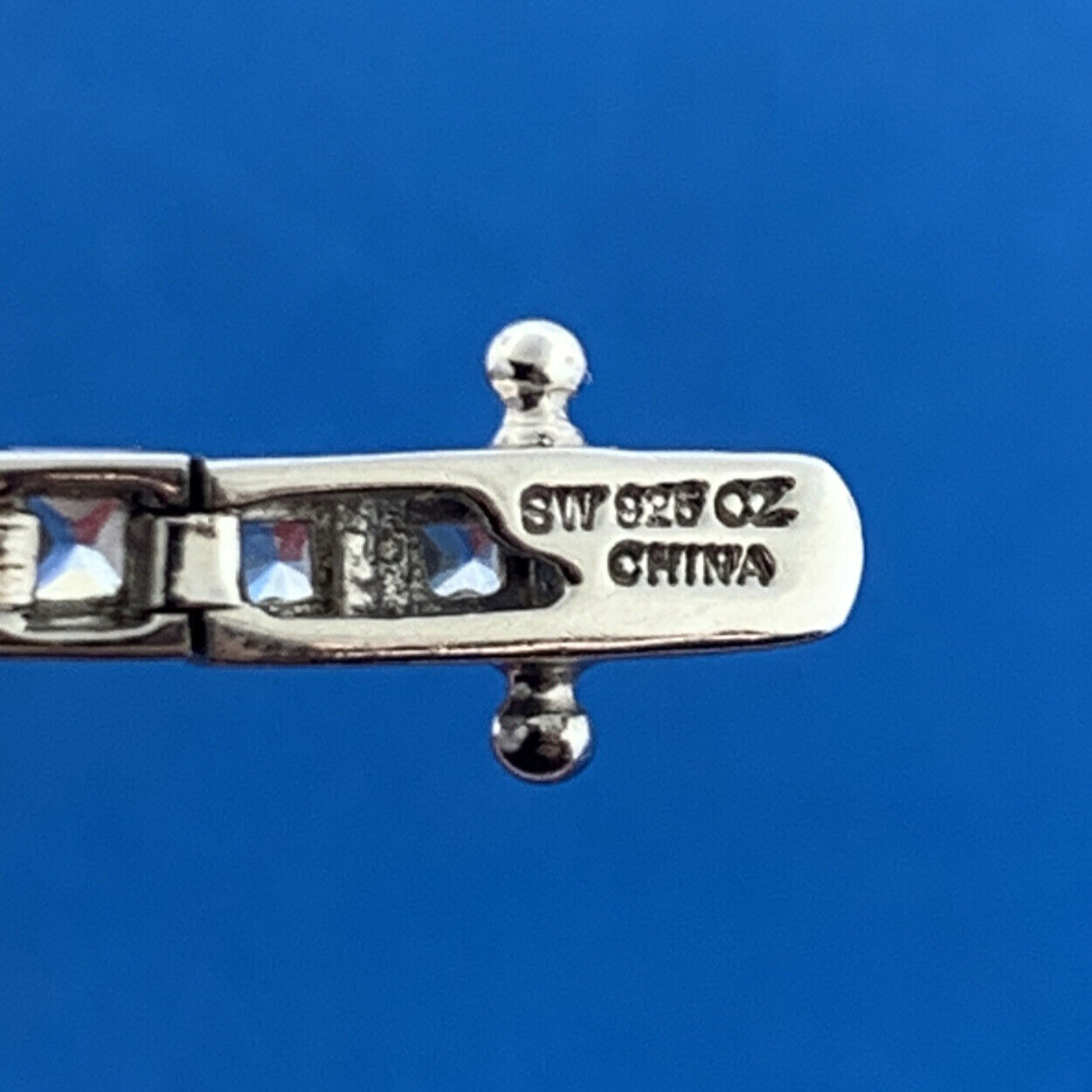 Designer SW 925 Sterling Silver Princess Cubic Zirconia CZ Tennis Bracelet