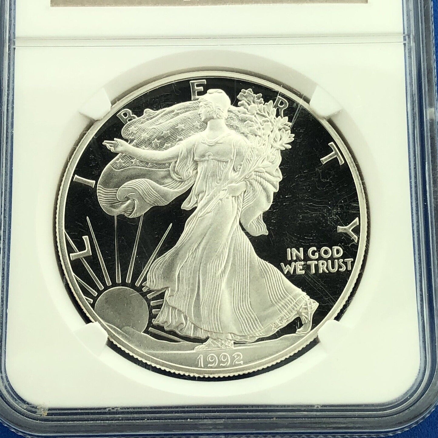 1992 S Proof American Silver Eagle 1 Oz 999 Fine Silver NGC PF69 Ultra Cameo