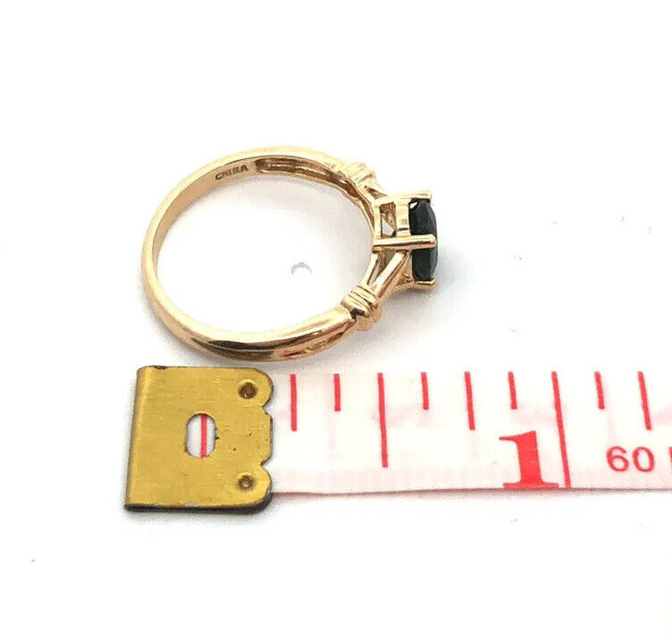 Designer 14K Yellow Gold Oval Green Tourmaline Solitaire Anniversary Ring