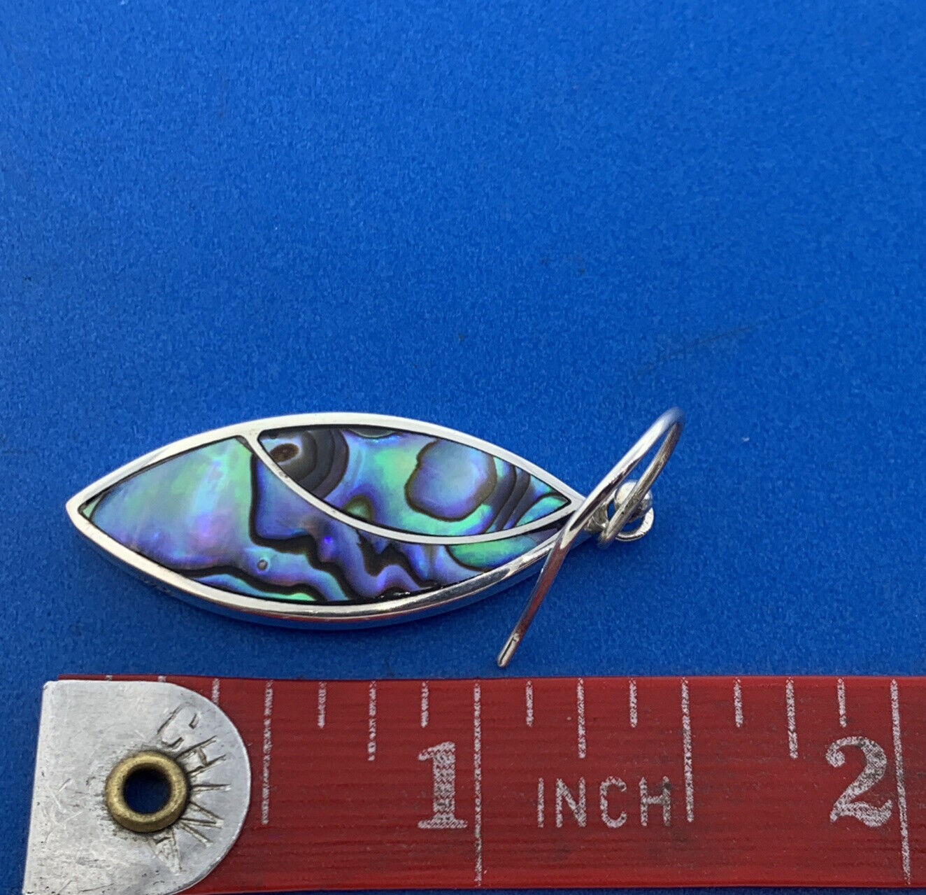 Designer 925 Sterling Silver Abalone Black Onyx Inlay Dangle Drop Hook Earrings