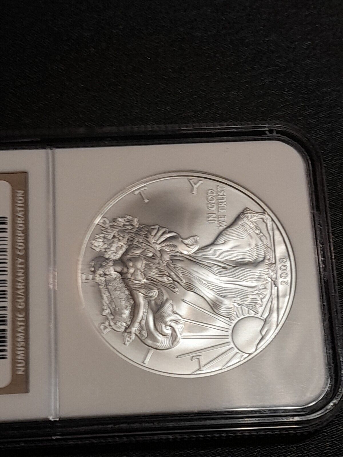 2008 W Eagle Silver $1 Reverse of 2007 MS 70 NGC Ultra Rare