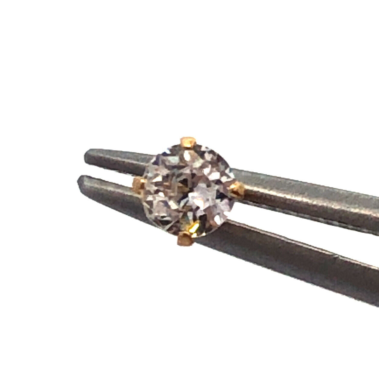 Designer 14K Yellow Gold Round Cubic Zirconia Everyday Starter Stud Earrings