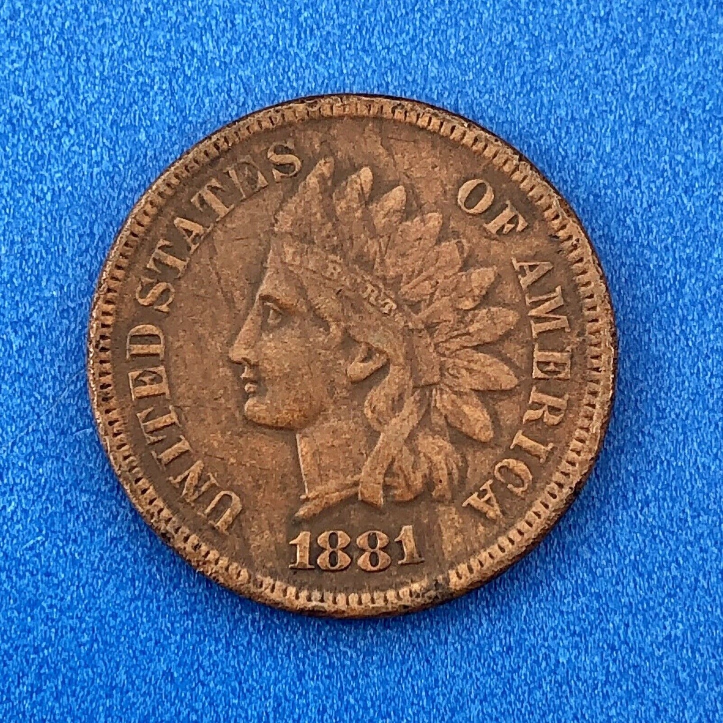 1881 Indian Head One Cent Penny Type 3 Bronze Better Key Philadelphia Coin