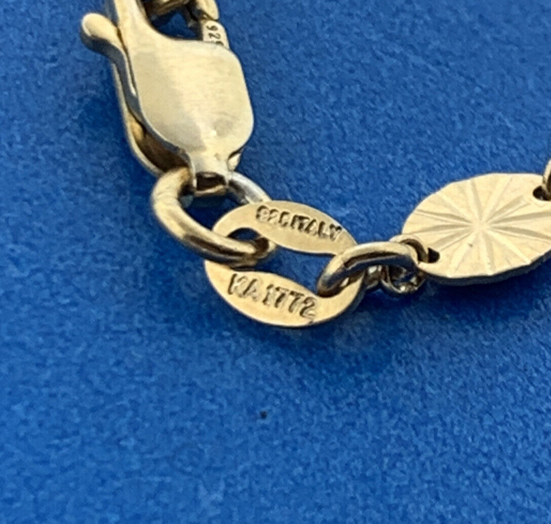 Karizia Spa KA1772 Sterling Silver Vermeil 2 Tone Pinwheel Star Burst Bracelet