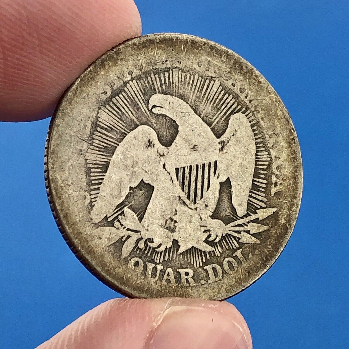 1853 P Seated Liberty Silver Quarter Dollar 25c Type 2 Better One Year Type Coin
