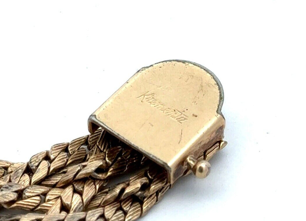 Vintage Krementz Gold Tone 5-Strand Braided Chain Bracelet