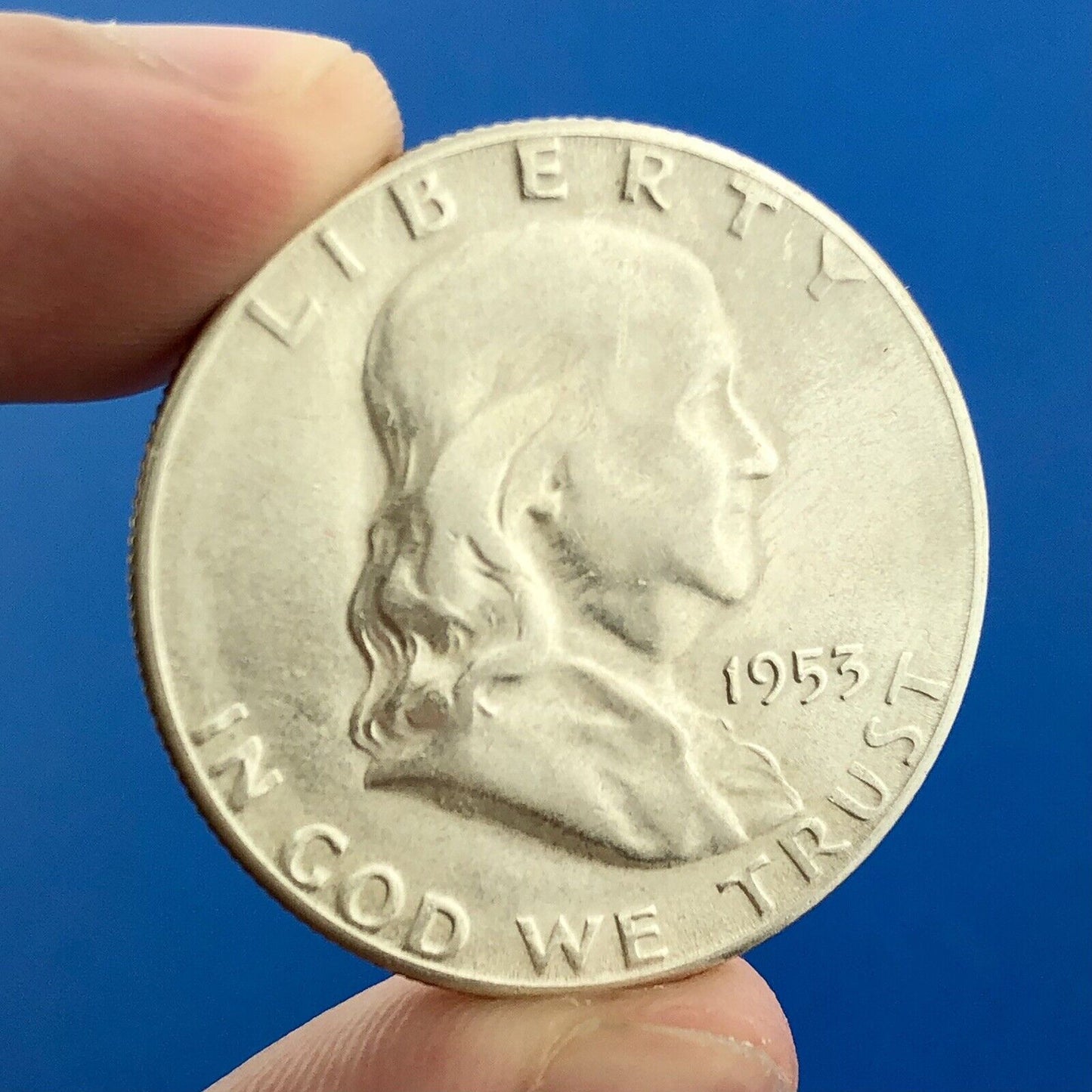 1953 S Franklin Silver Half Dollar Better Key Rare San Francisco Mint AU Coin